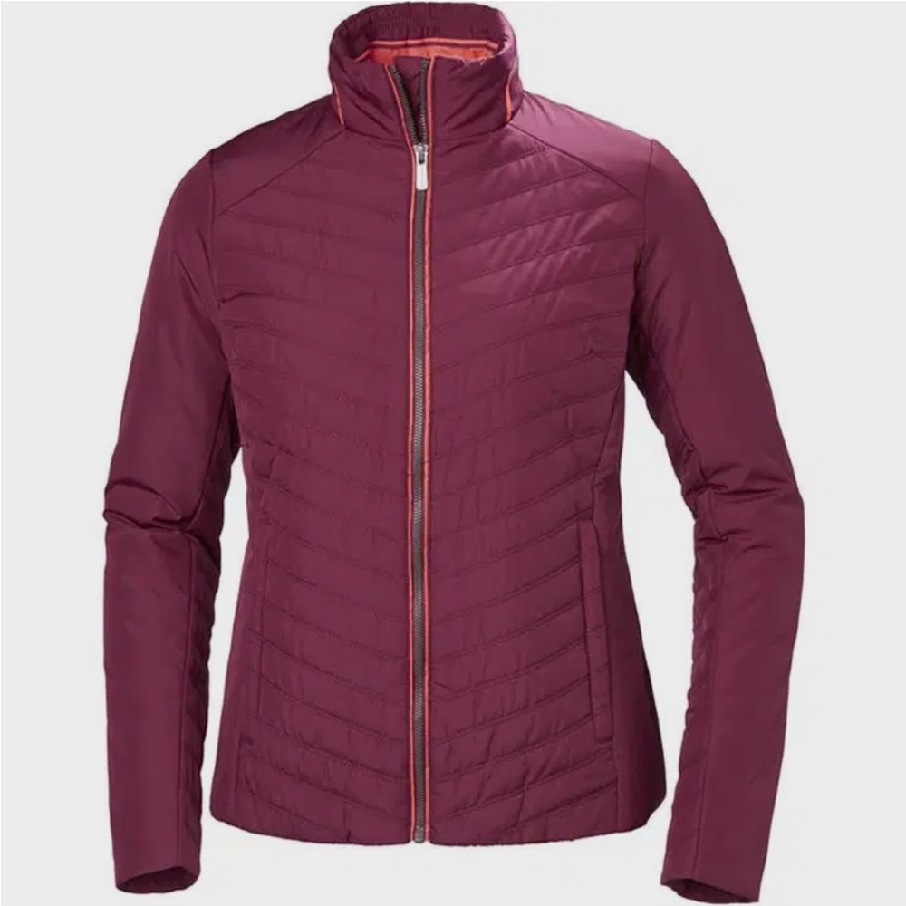 Helly Hansen Lightweight Primaloft Magenta Pink Quilted  Midlayer Jacket size S